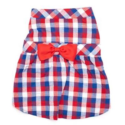 Red. White and Blue Dog Dress